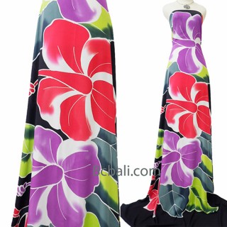 rayon sarongs handpainting three flowers made in bali